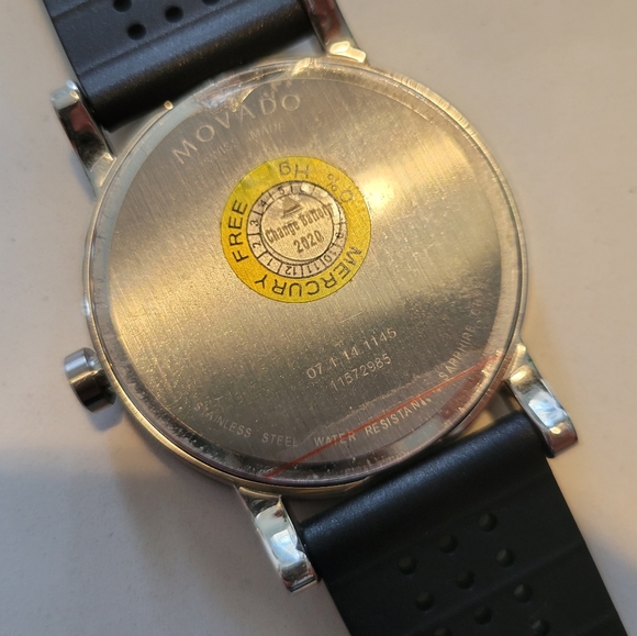 Movado stainless steel black watch NWT - Picture 7 of 8
